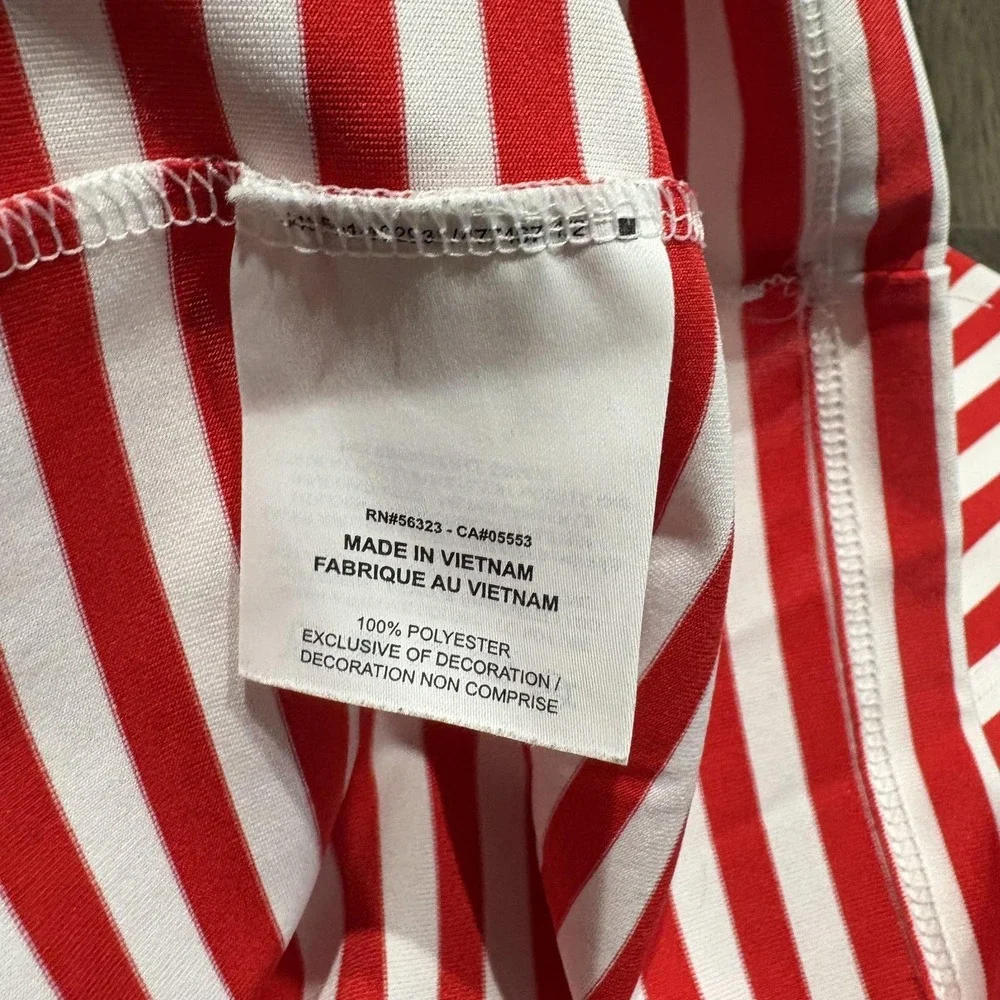 Nike Golf Dri-FIT Polo Shirt Youth Medium Red White Striped Golf AA3887-658